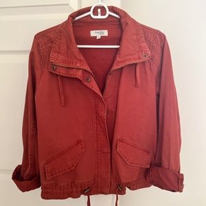 Charlotte Russe rust color bomber jacket